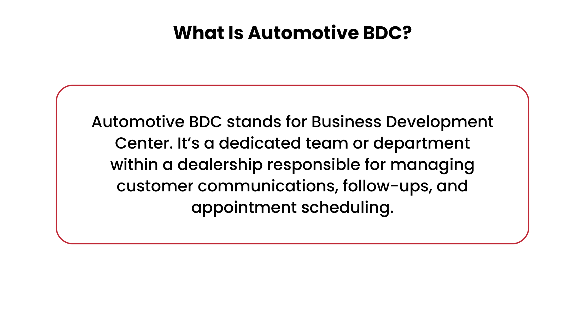 Automotive BDC