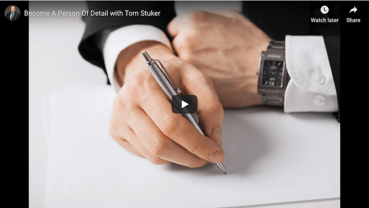 Become A Person Of Detail with Tom Stuker